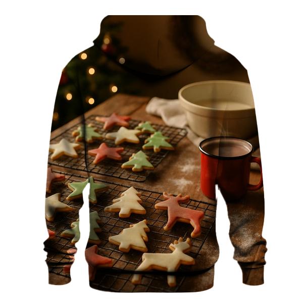 Christmas Cookies On The Farmhouse Table embroidered hoodies