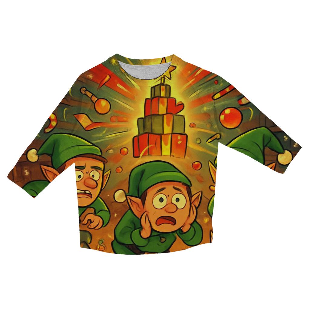 Elf Workshop Supernova Chaos casual three quarter sleeve shirts