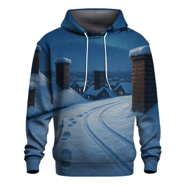 Santa Tracks Across The Rooftops zip-up hoodies