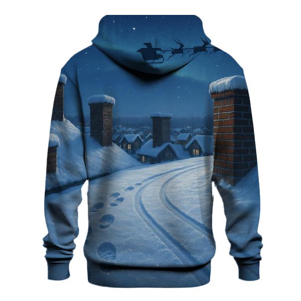 Santa Tracks Across The Rooftops zip-up hoodies