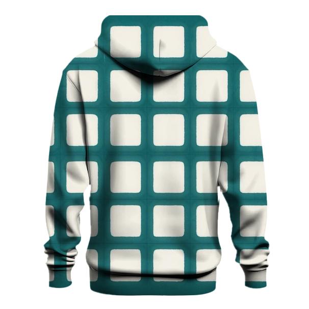 Itajime Teal Window Grid hoodie designs