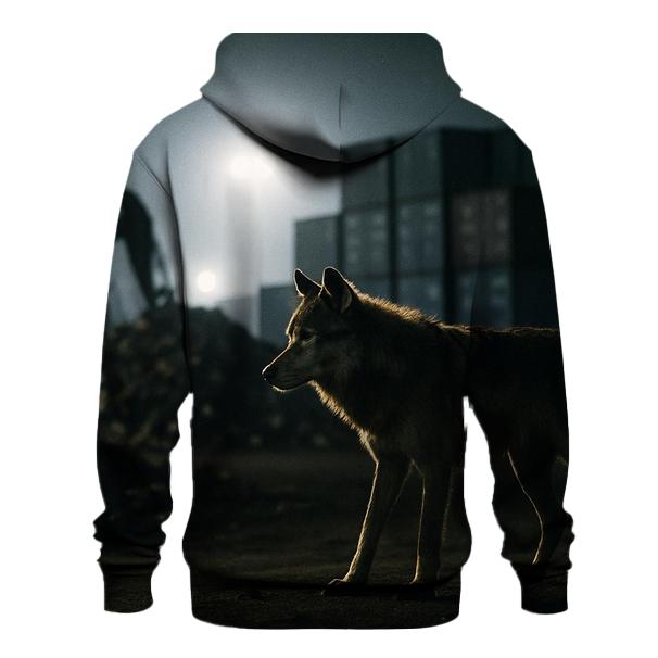 Industrial Periphery Nighttime Scavenger Wolf heavyweight hoodies