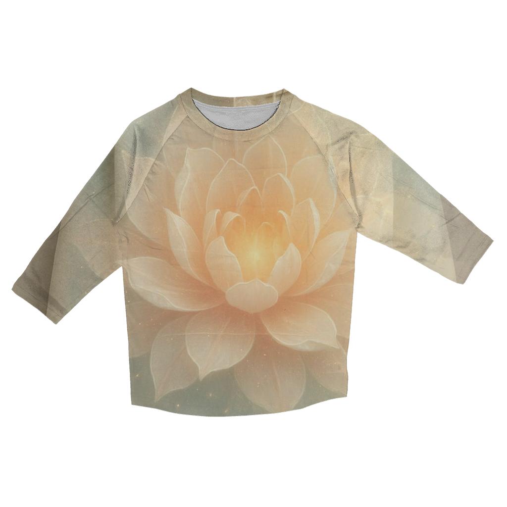 Celestial Bloom Gradient Petals trendy 3/4 sleeve tops