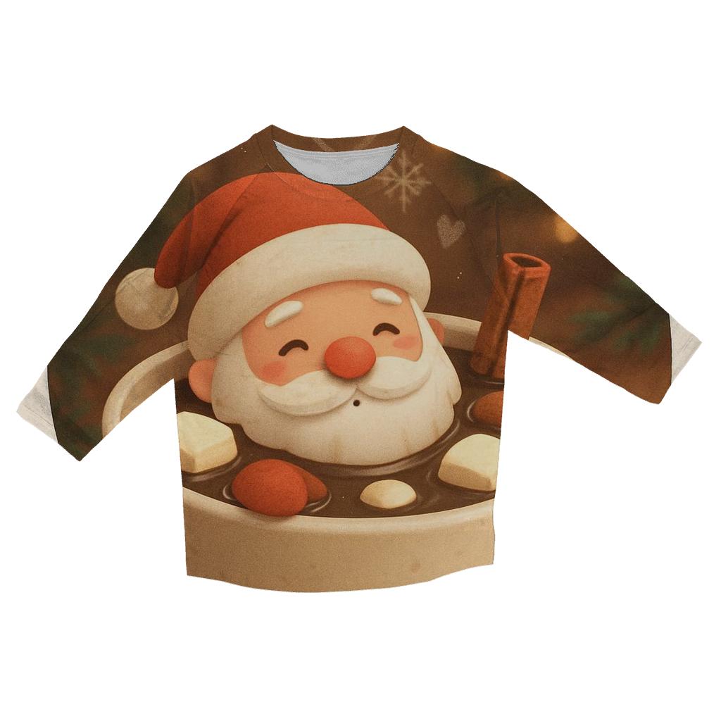Marshmallow Mug Santa Soak casual three quarter sleeve shirts