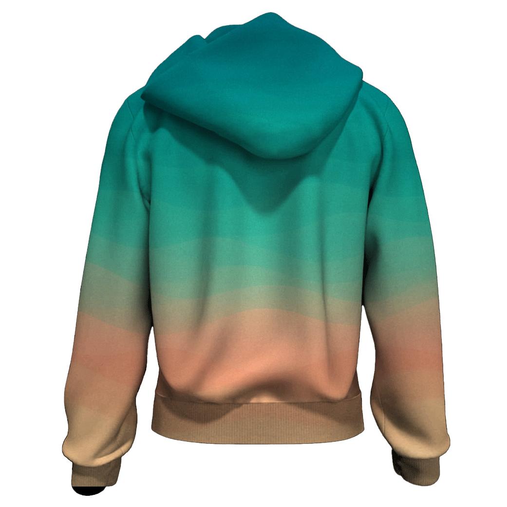Coral Lagoon Fade designer hoodies