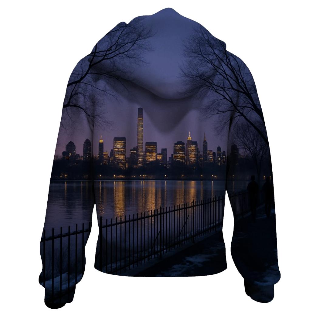 Winter Dusk From Central Park Reservoir hoodie trends