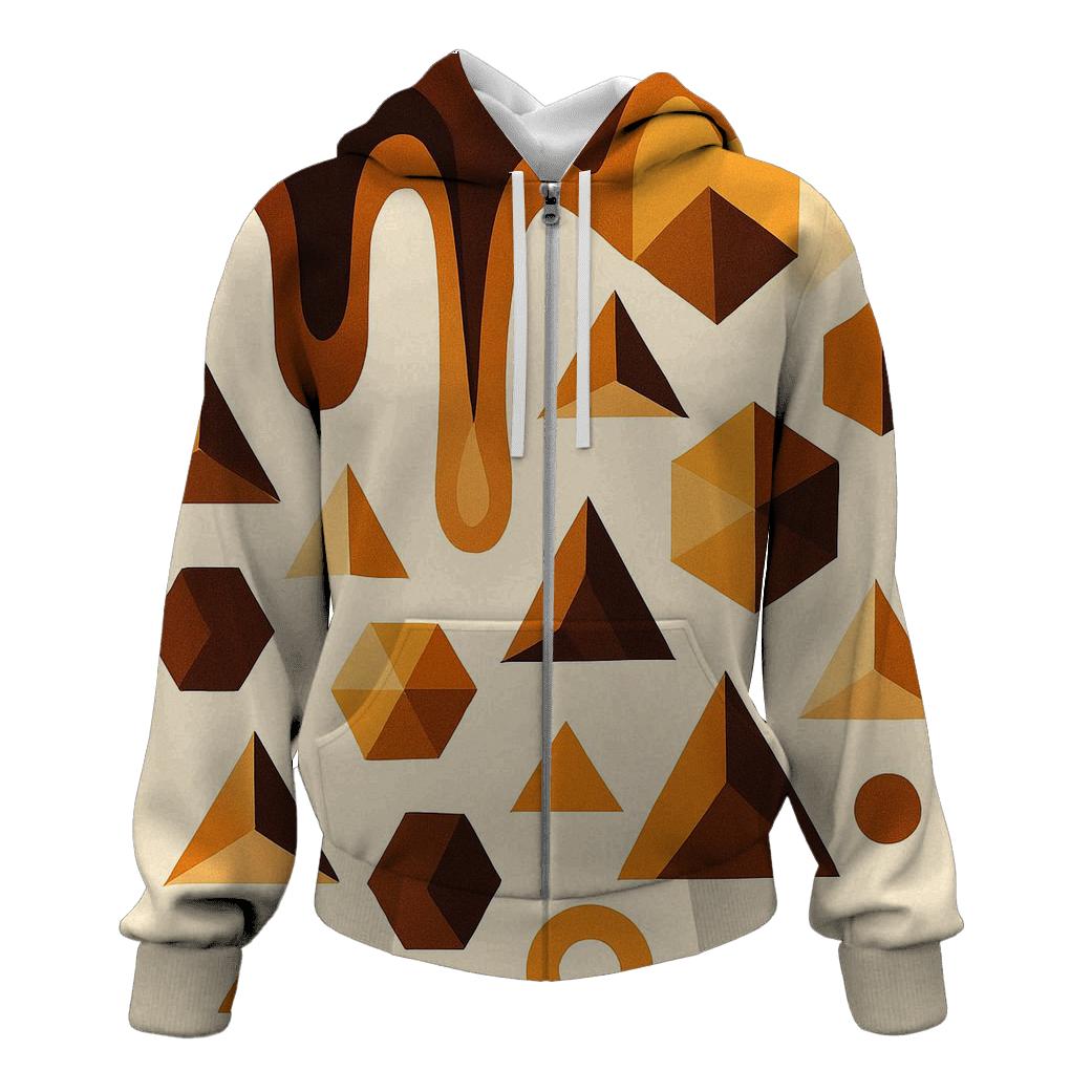 Caramel Drip Geometry hoodie trends