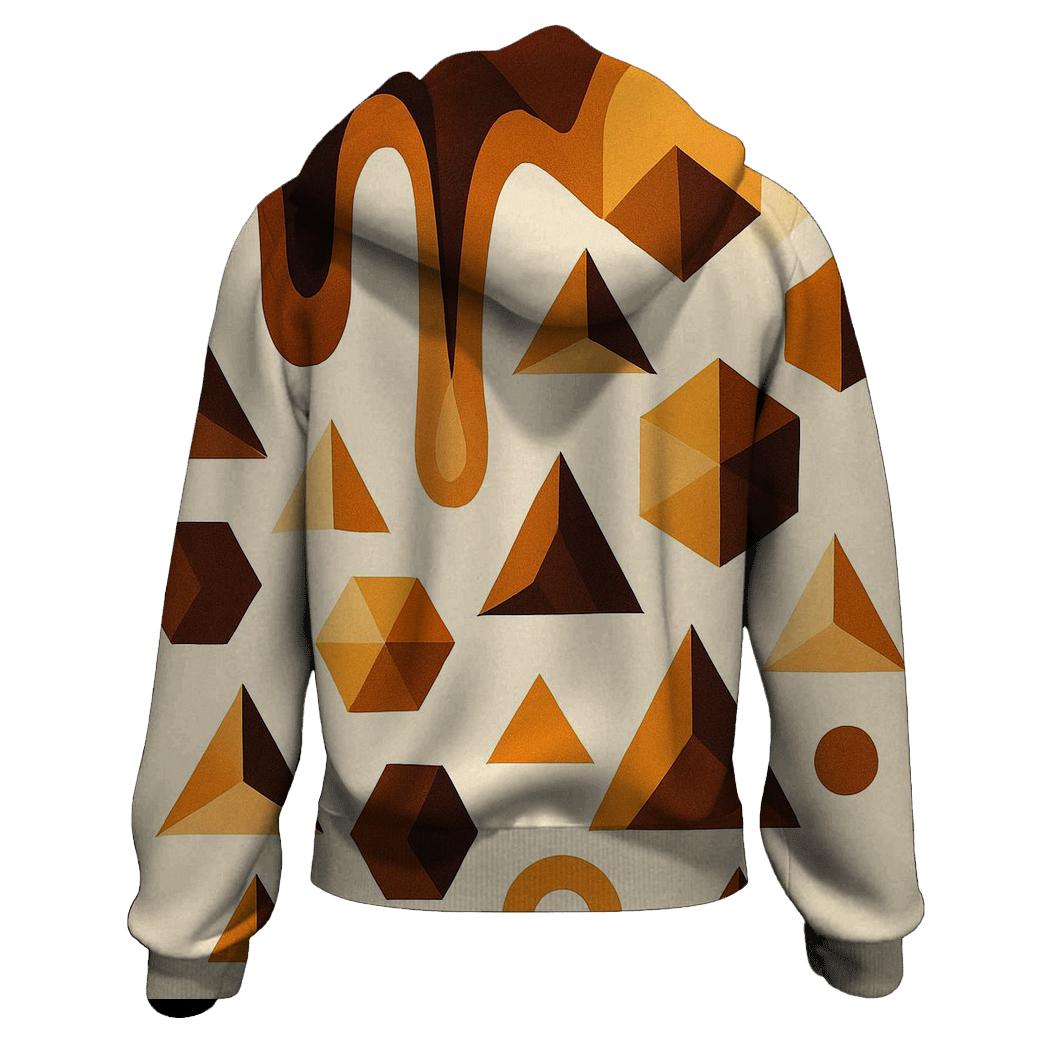 Caramel Drip Geometry hoodie trends