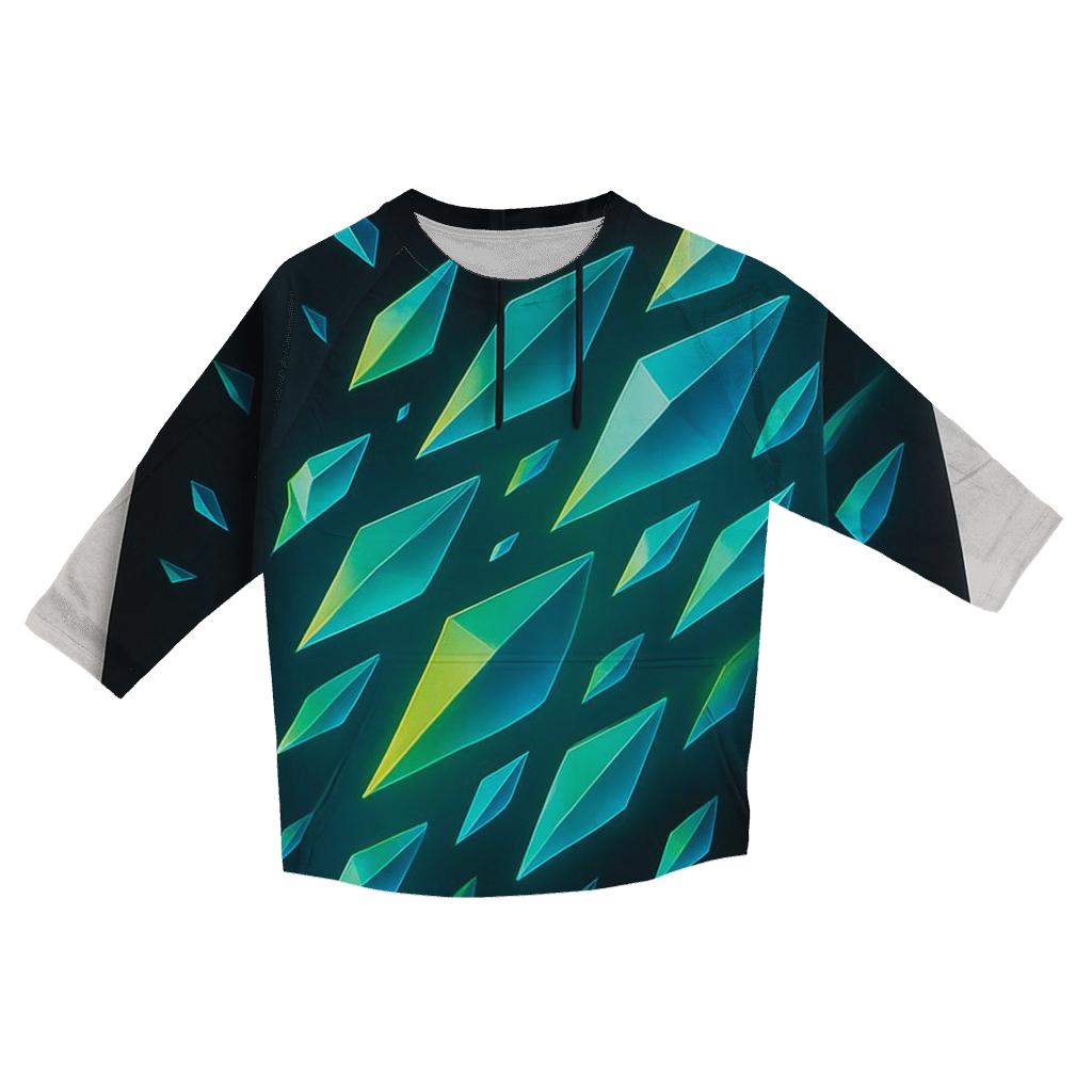 Prismatic Drift Gradient Shapes cotton quarter sleeve shirts