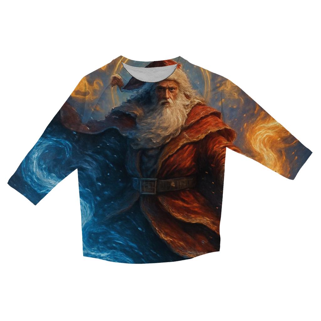 Frostfire Battle Santa cotton quarter sleeve shirts