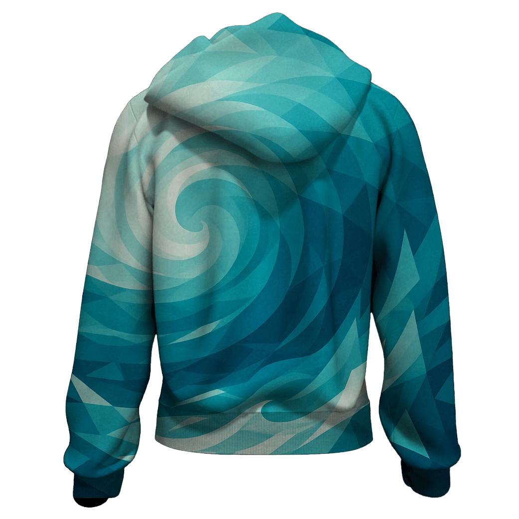 Geometric Ocean Currents hoodie designs