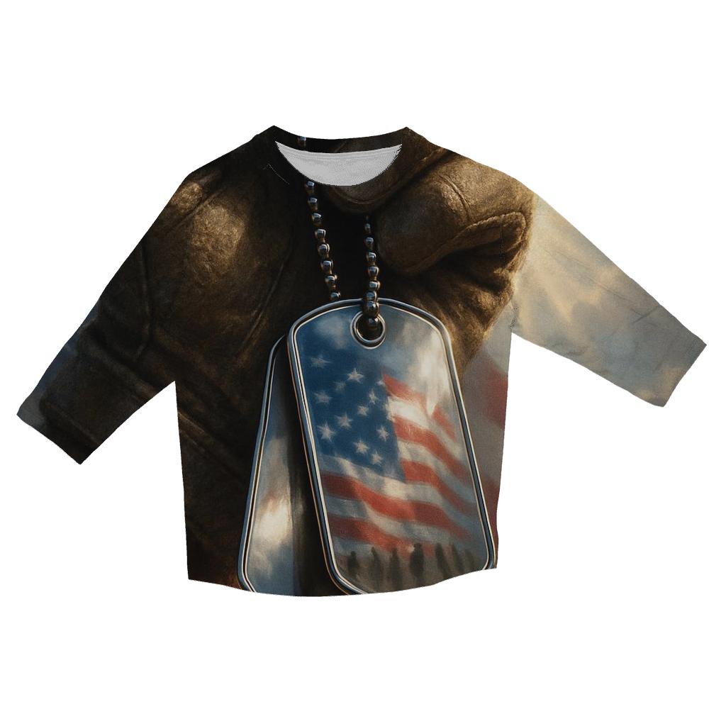 Guardian Dog Tags Of Freedom designer 3/4 sleeve blouses