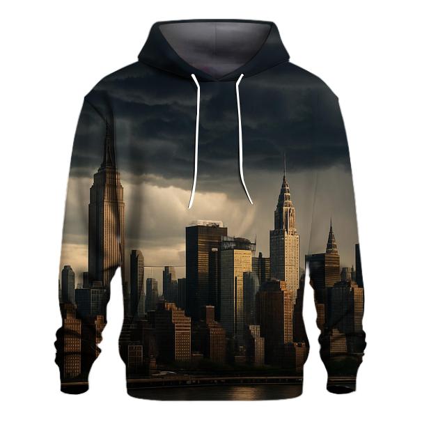 Late Summer Storm Over Midtown graphic hoodies