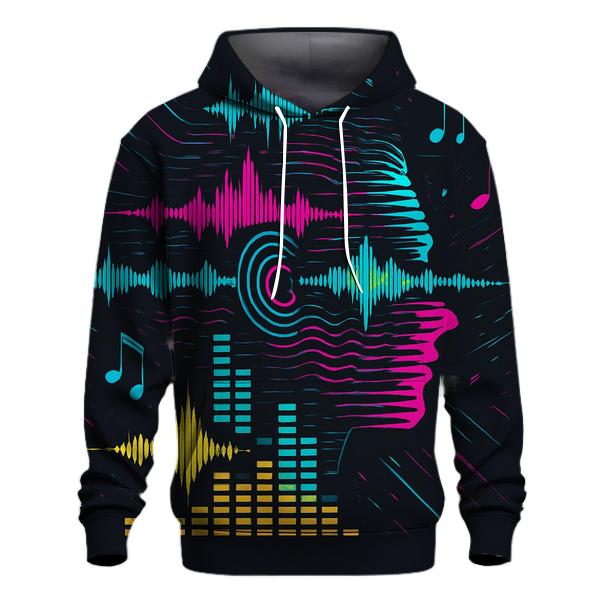 Prismatic Soundwave Portrait hoodie designs