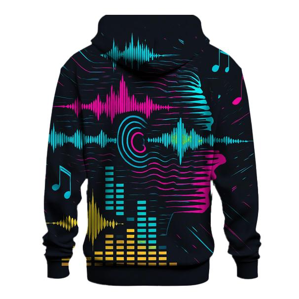 Prismatic Soundwave Portrait hoodie designs