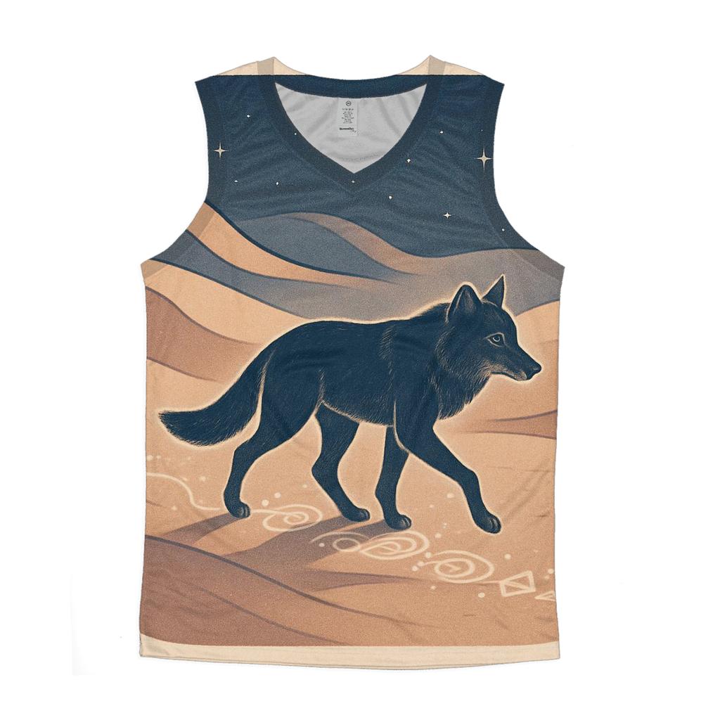 Mystic Sand Dune Wolf trendy fitted tank tops