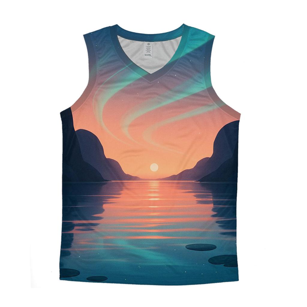 Aurora Lagoon Sundown cotton sleeveless tops