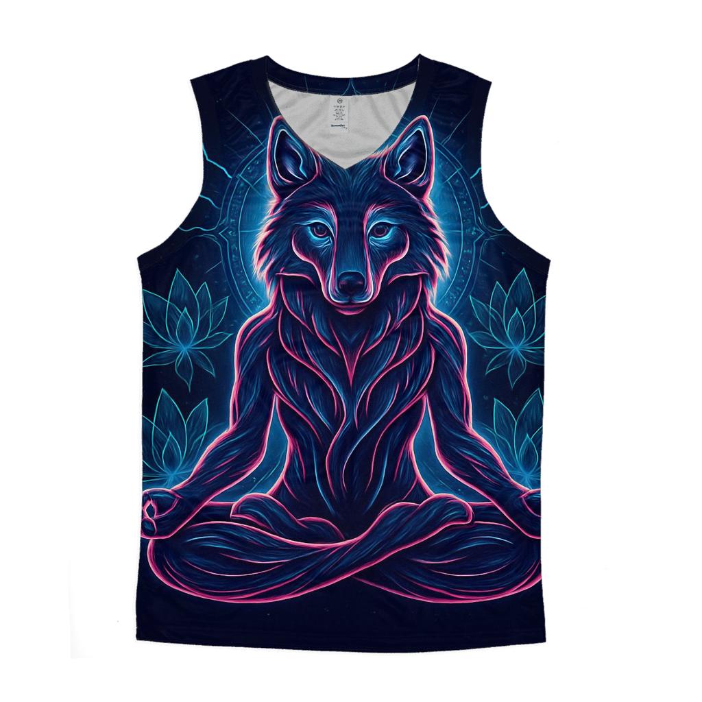 Neon Lotus Wolf Guardian designer workout tanks