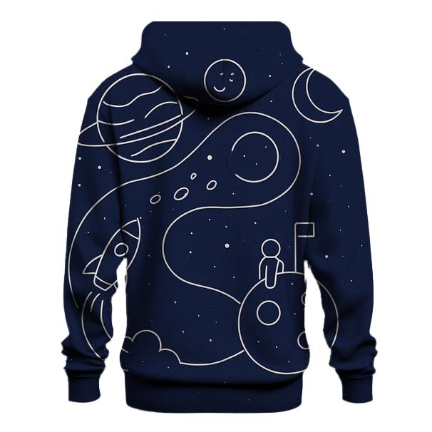 Monoline Cosmic Journey zip-up hoodies