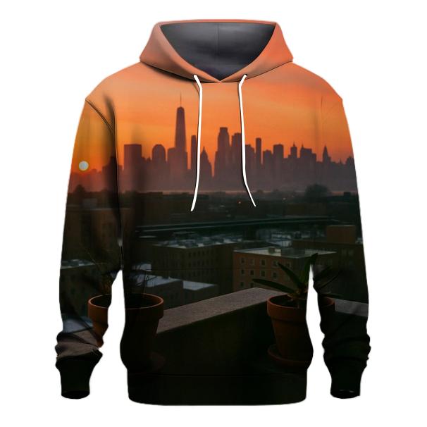 Sunset From A Bronx Highrise Balcony pullover hoodies