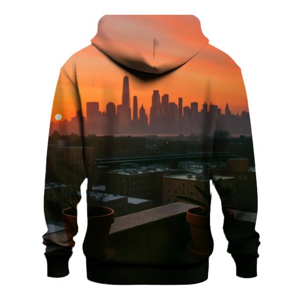 Sunset From A Bronx Highrise Balcony pullover hoodies