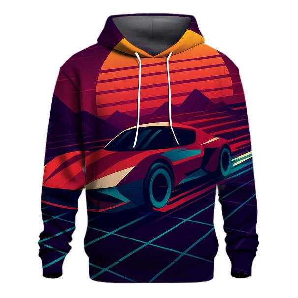 Retro Futurist Racing Grid lightweight hoodies
