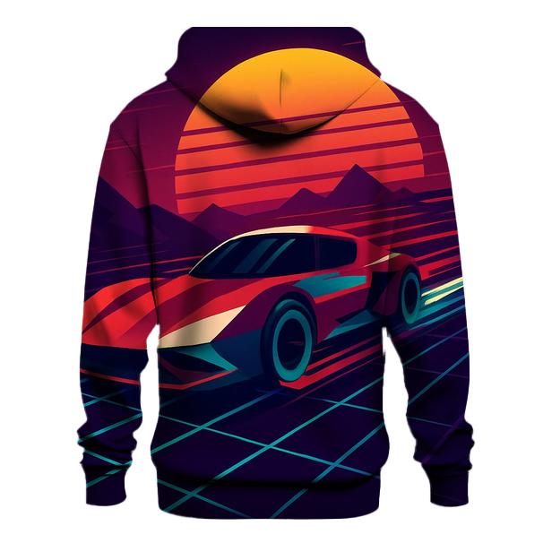 Retro Futurist Racing Grid lightweight hoodies