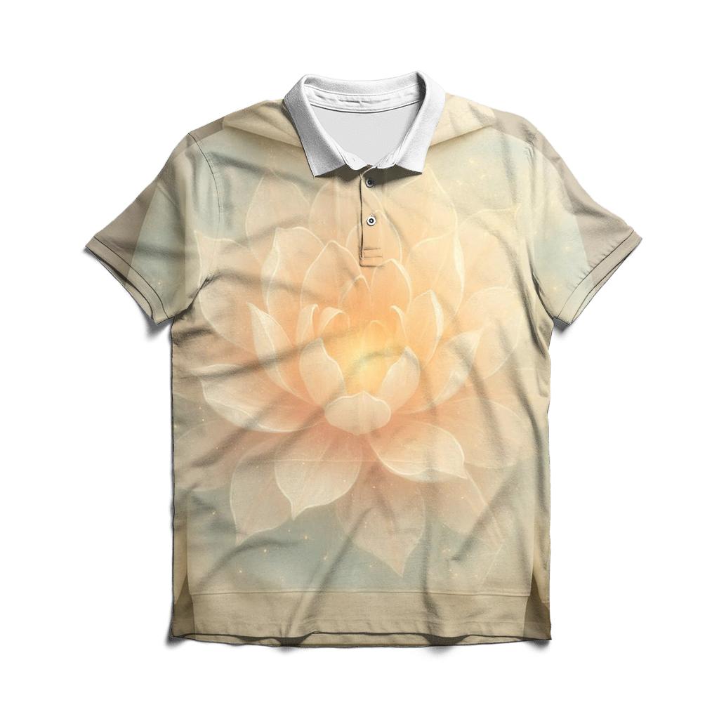 Celestial Bloom Gradient Petals classic pique polos