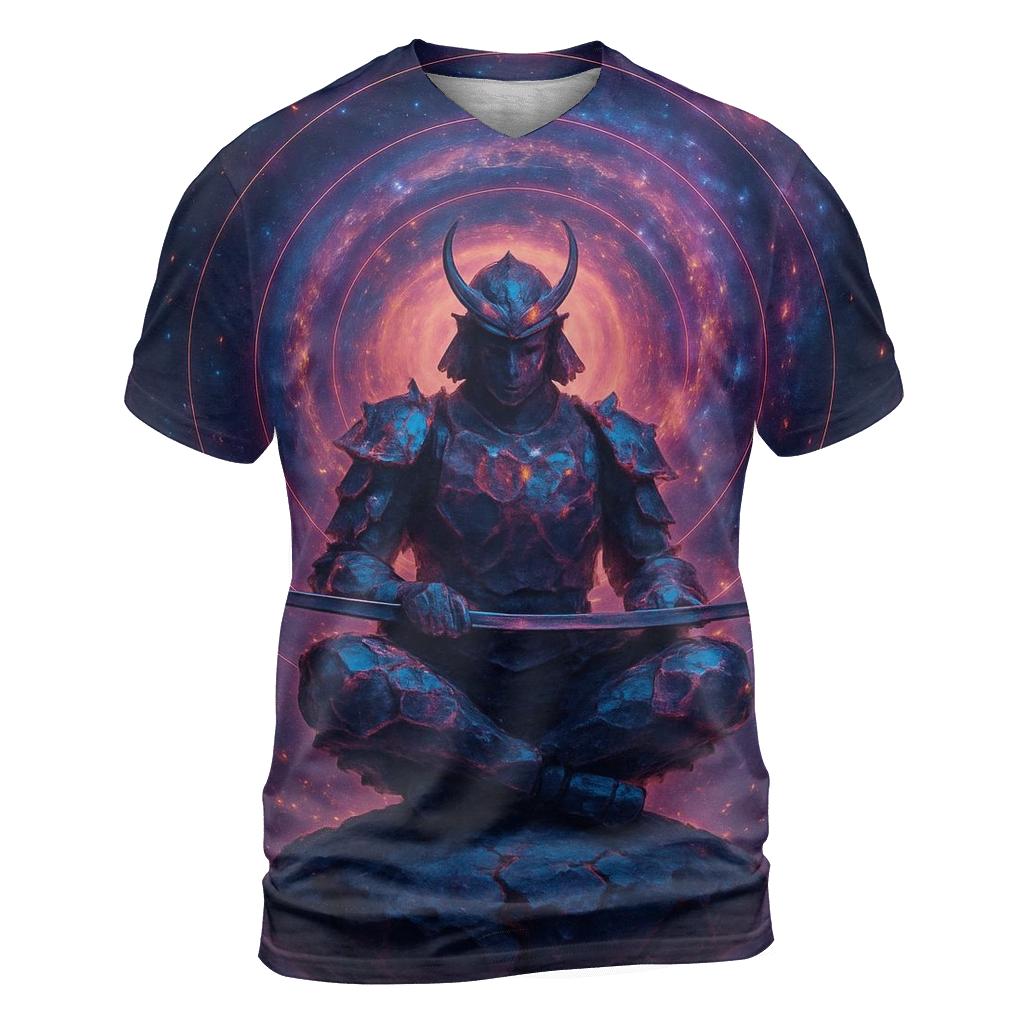Astral Samurai Drift vibrant all-over design tees
