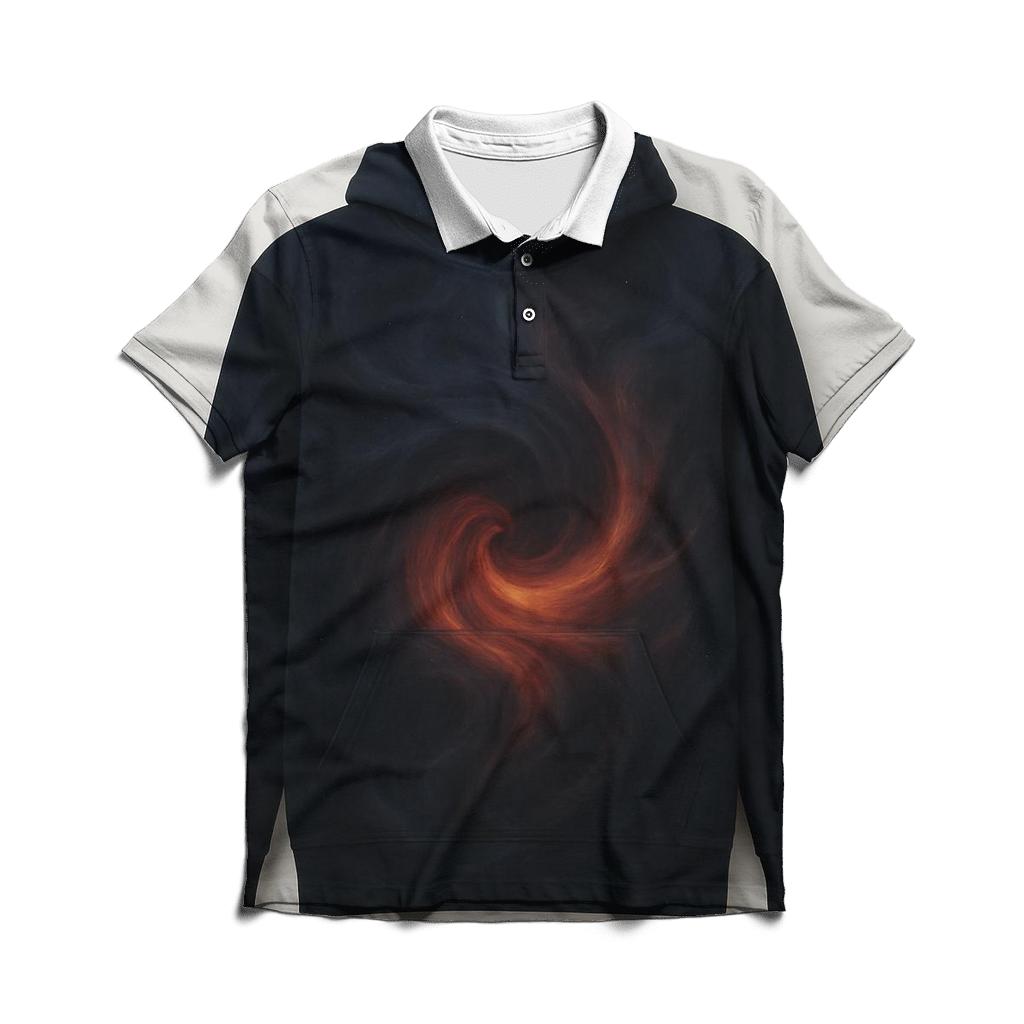Midnight Ember Gradient Currents stylish collar polo tees