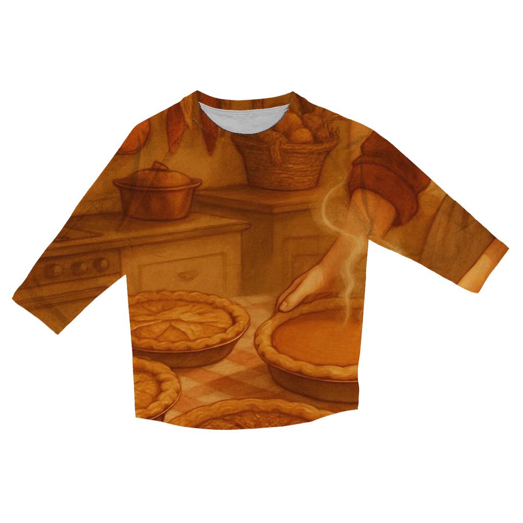 Grandmas Kitchen Pie Parade trendy 3/4 sleeve tops