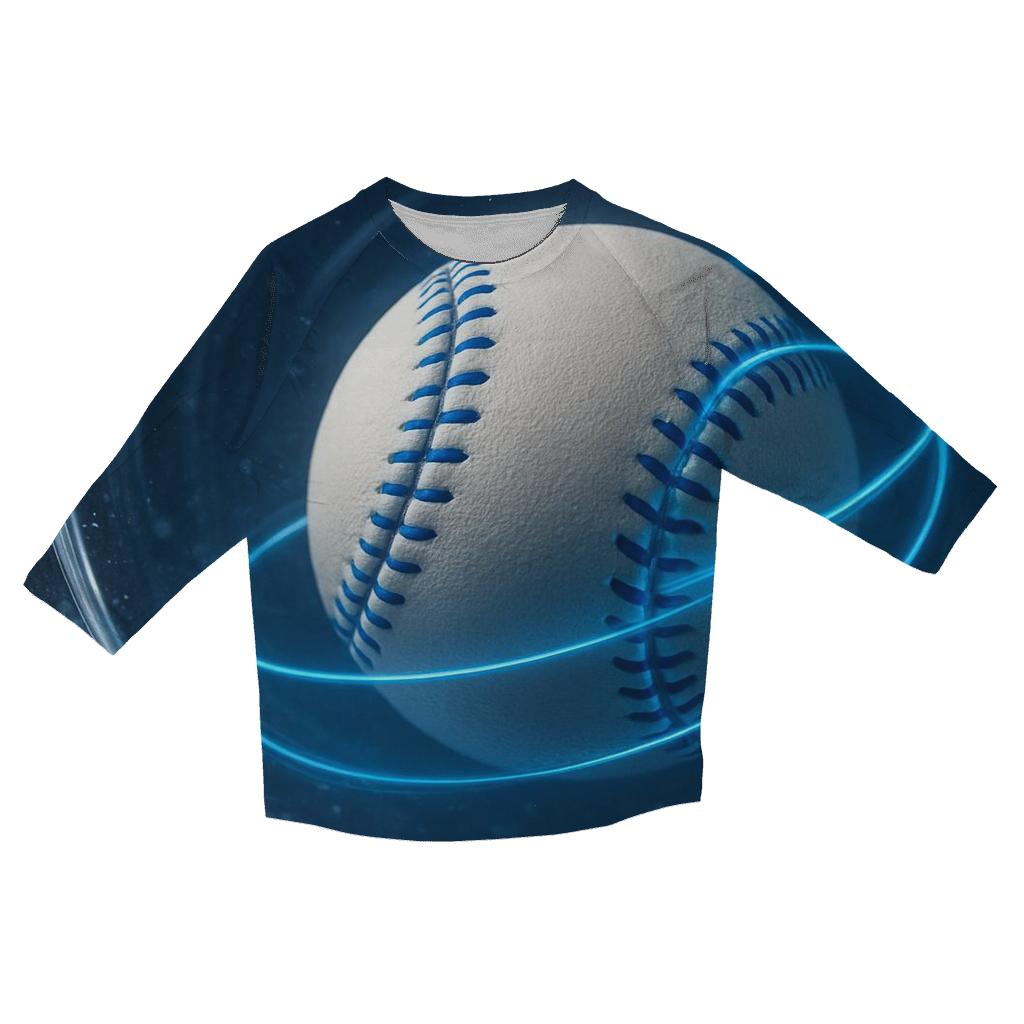 Icy Chrome Curveball Orbit custom 3/4 sleeve shirts