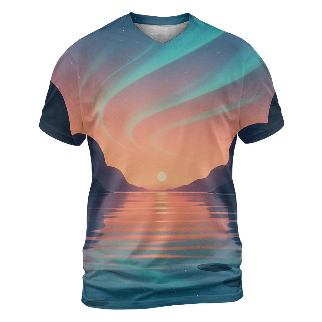 Aurora Lagoon Sundown designer pattern shirts
