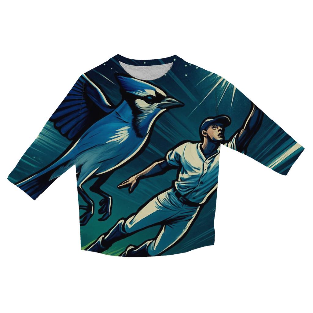 Starlit Outfield Chase With Blue Jays Grace fashion 3/4 sleeve shirts