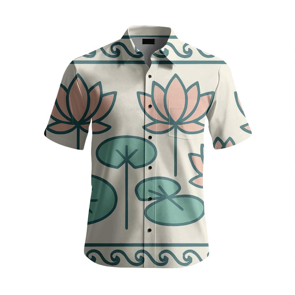 Lotus Pond Border Stripe unique embroidered patterns