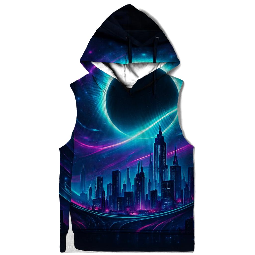 Neon Eclipse City pullover hoodies