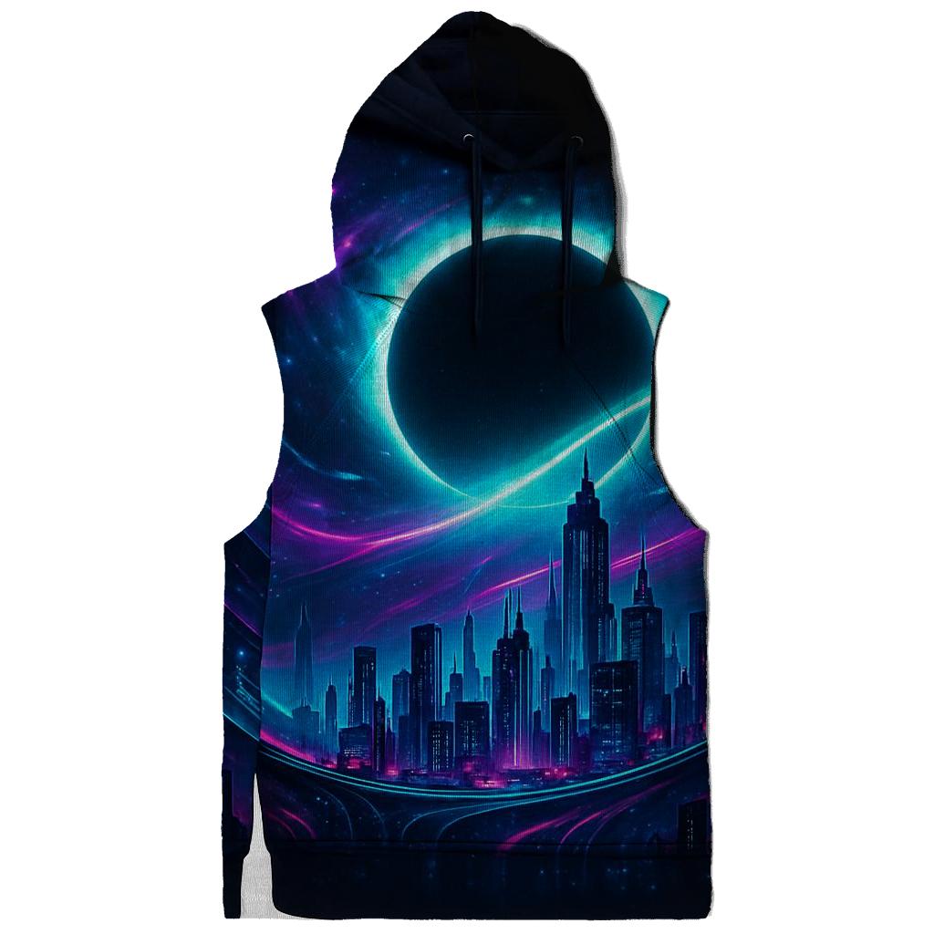 Neon Eclipse City pullover hoodies