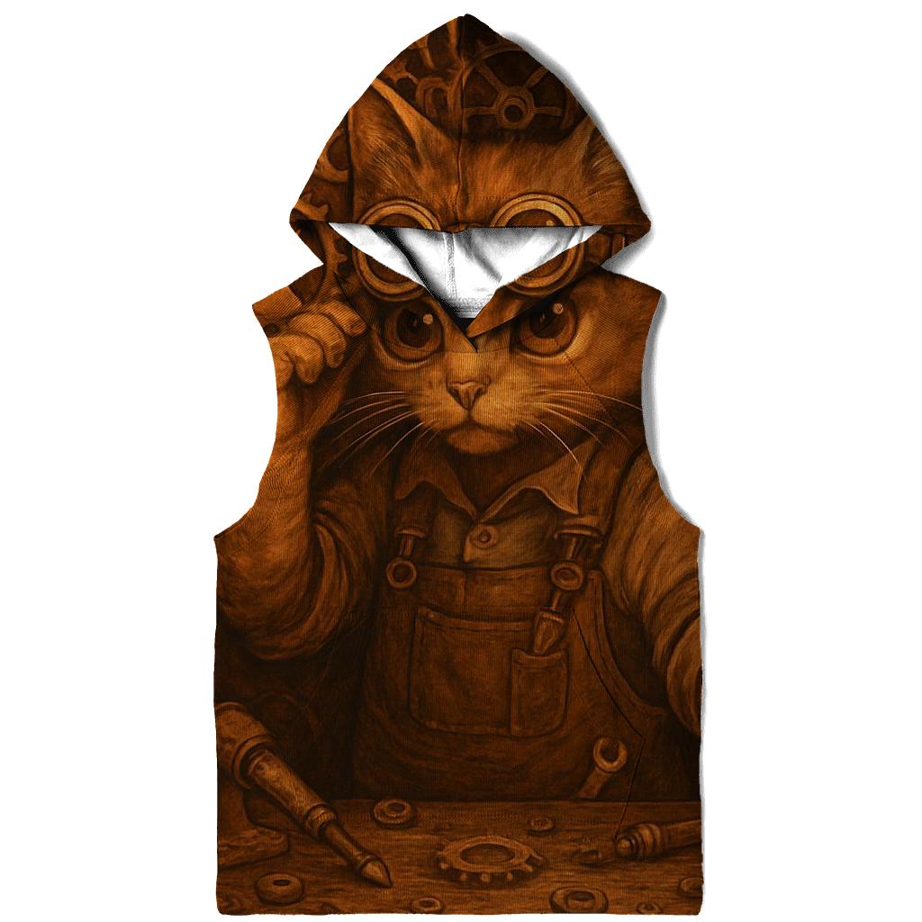 Steamwork Tinkerer Cat zip-up hoodies