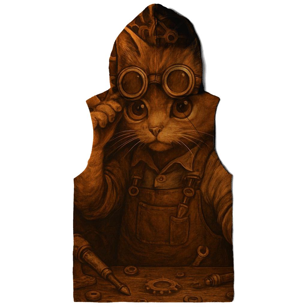 Steamwork Tinkerer Cat zip-up hoodies