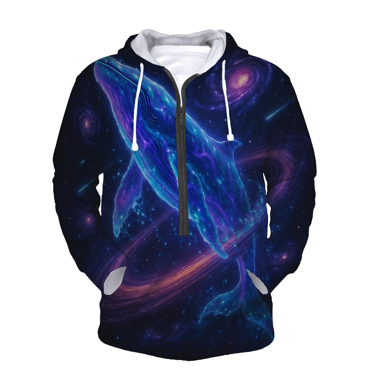 Celestial Whale Tides premium hoodies