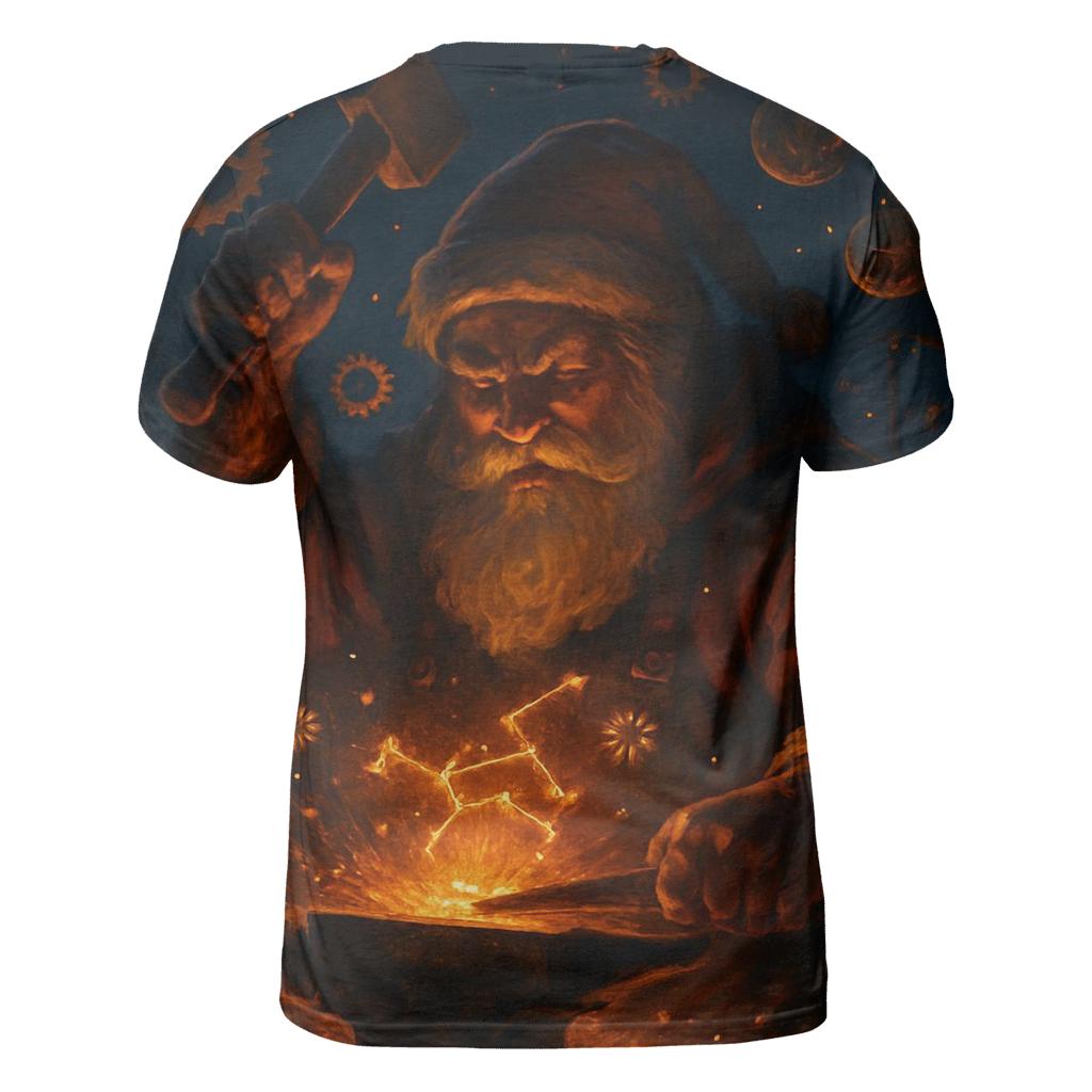 Midnight Workshop Santa Forge vibrant all-over design tees