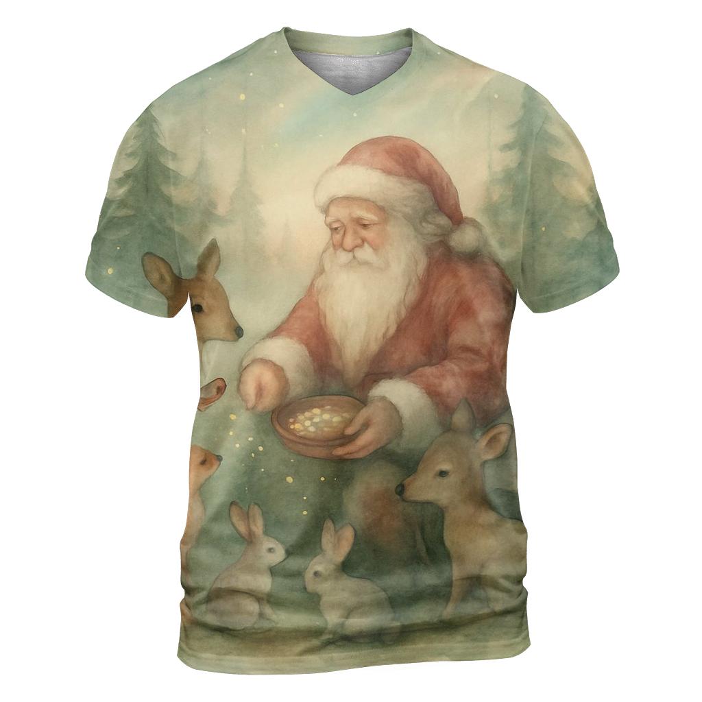 Cozy Forest Guardian Santa personalized full print shirts