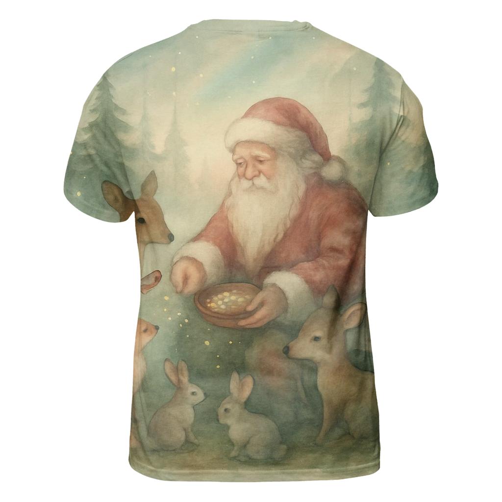 Cozy Forest Guardian Santa personalized full print shirts