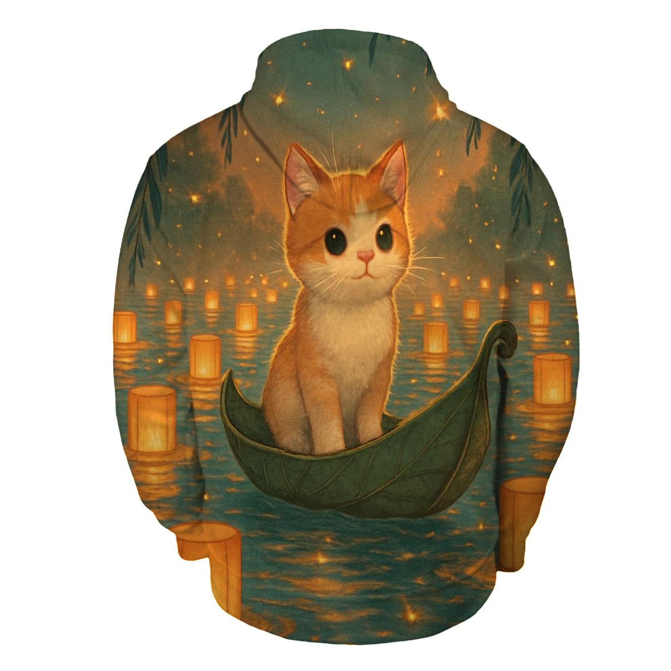 Lantern River Cat Boat hoodie designs