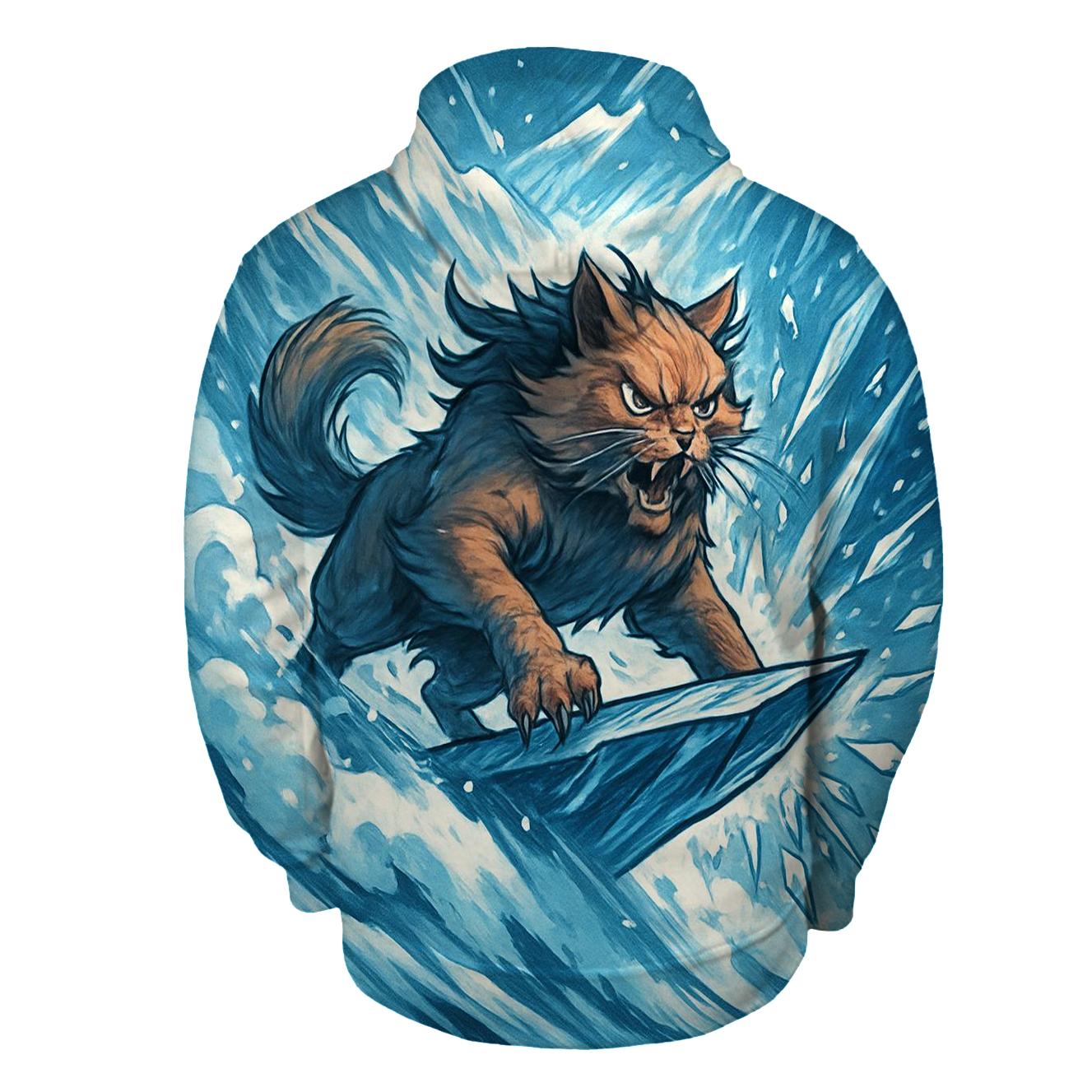 Arctic Storm Rider Snow Cat zip-up hoodies