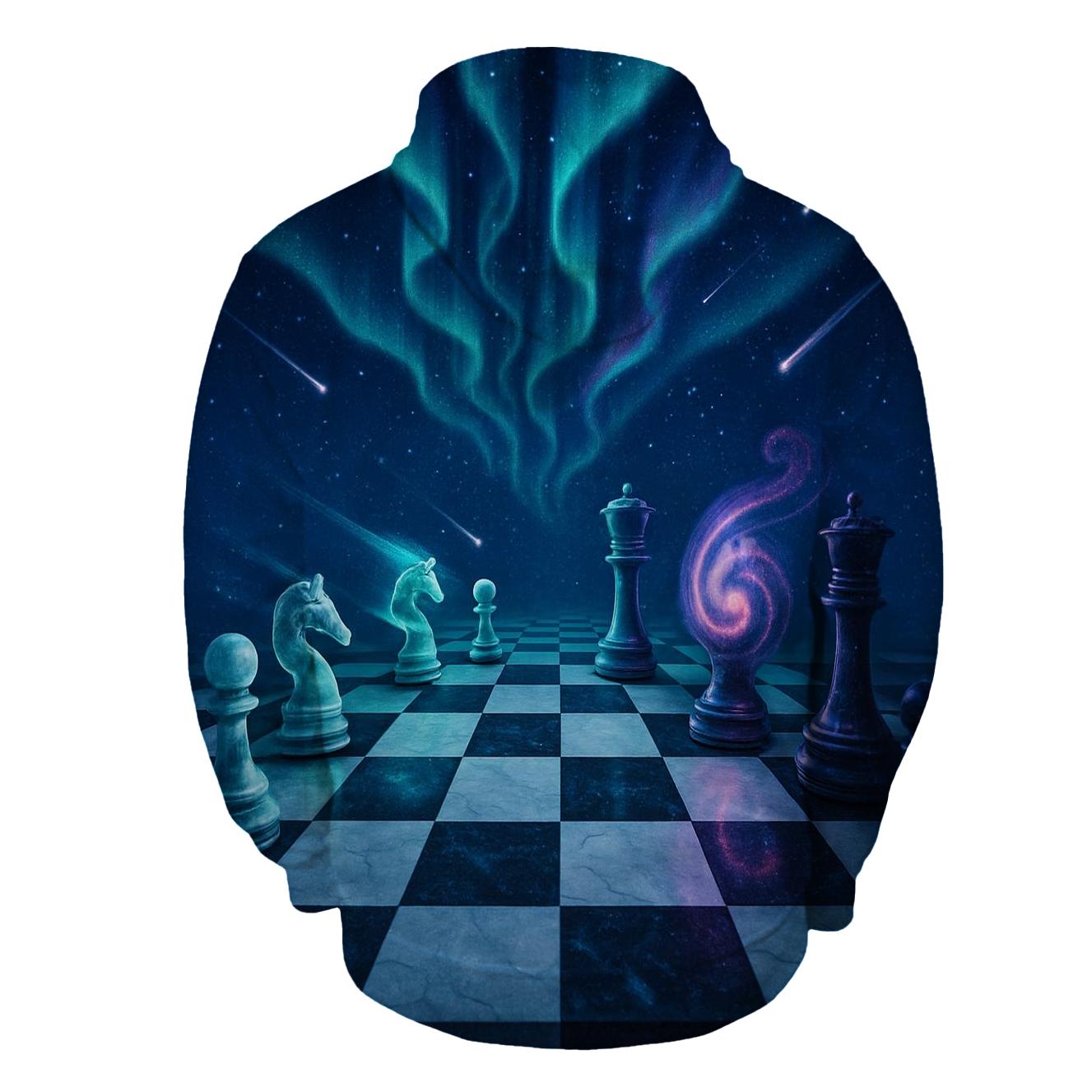 Cosmic Chessboard Skies zip-up hoodies