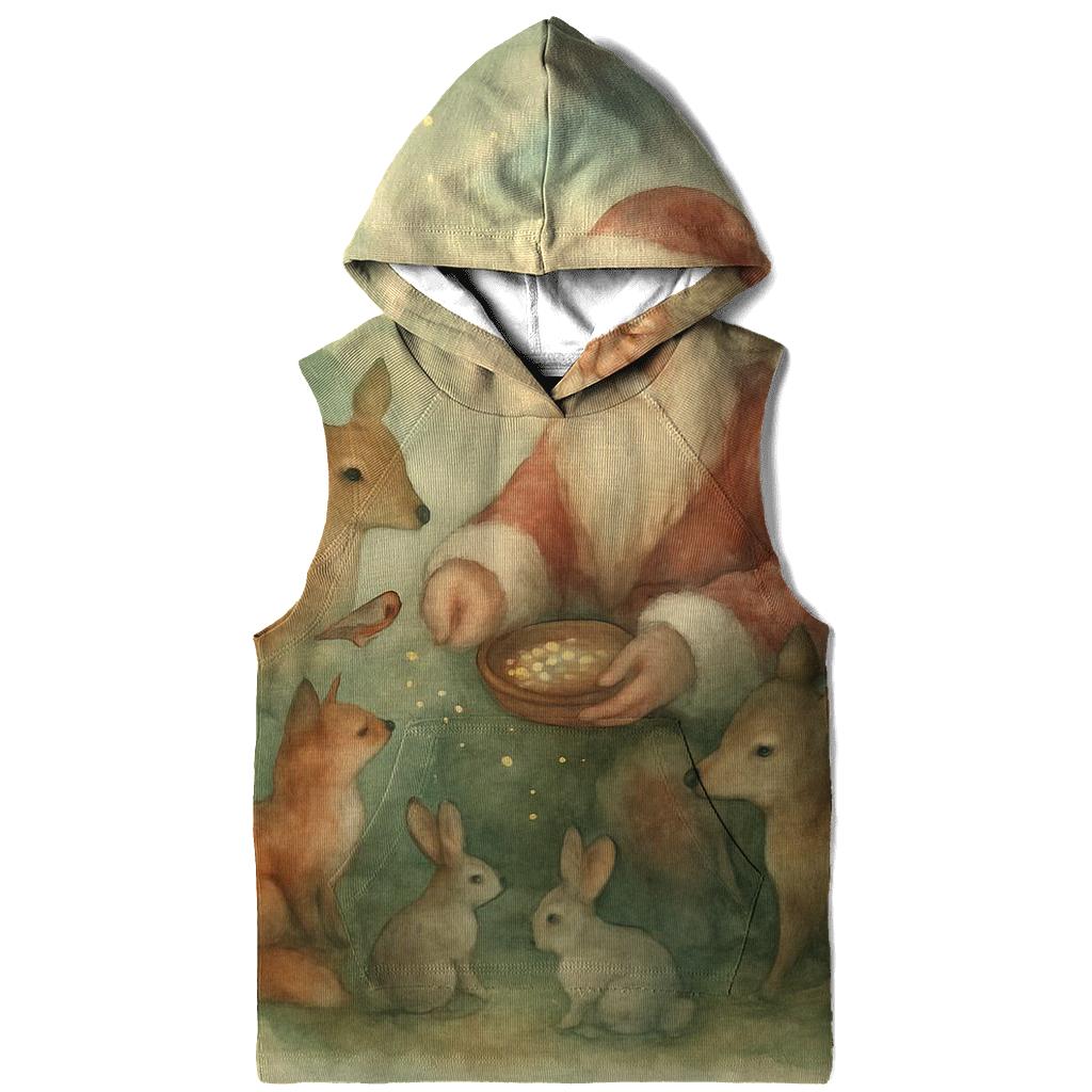 Cozy Forest Guardian Santa zip-up hoodies