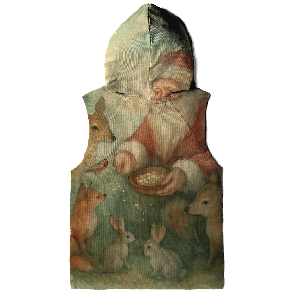 Cozy Forest Guardian Santa zip-up hoodies