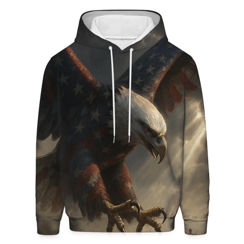 Eagle Over The Valorous Field premium hoodies