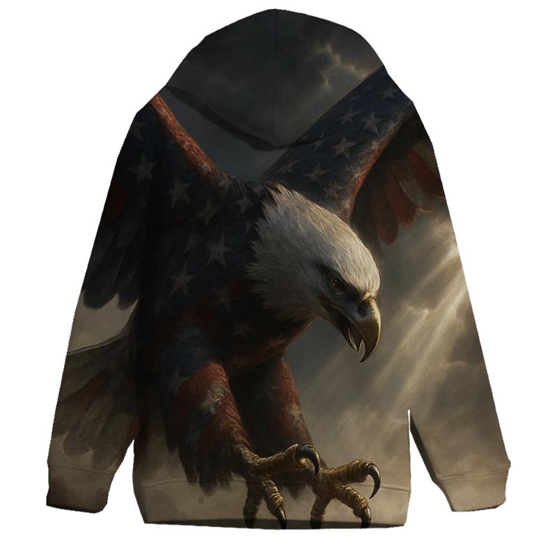 Eagle Over The Valorous Field premium hoodies